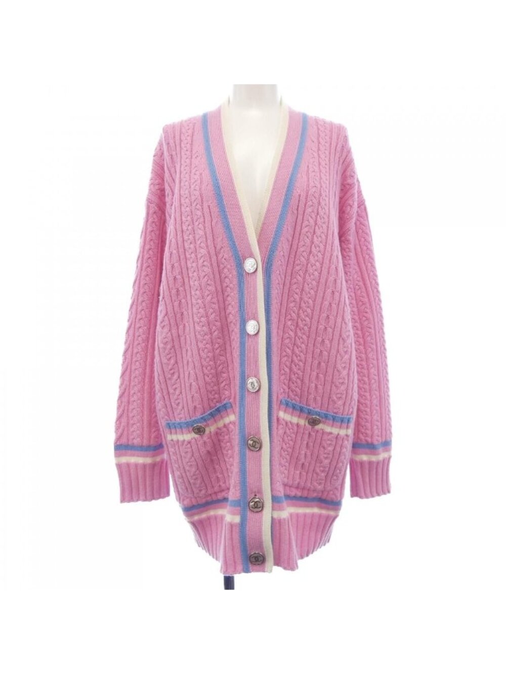 Chanel Long Cardigan Pink